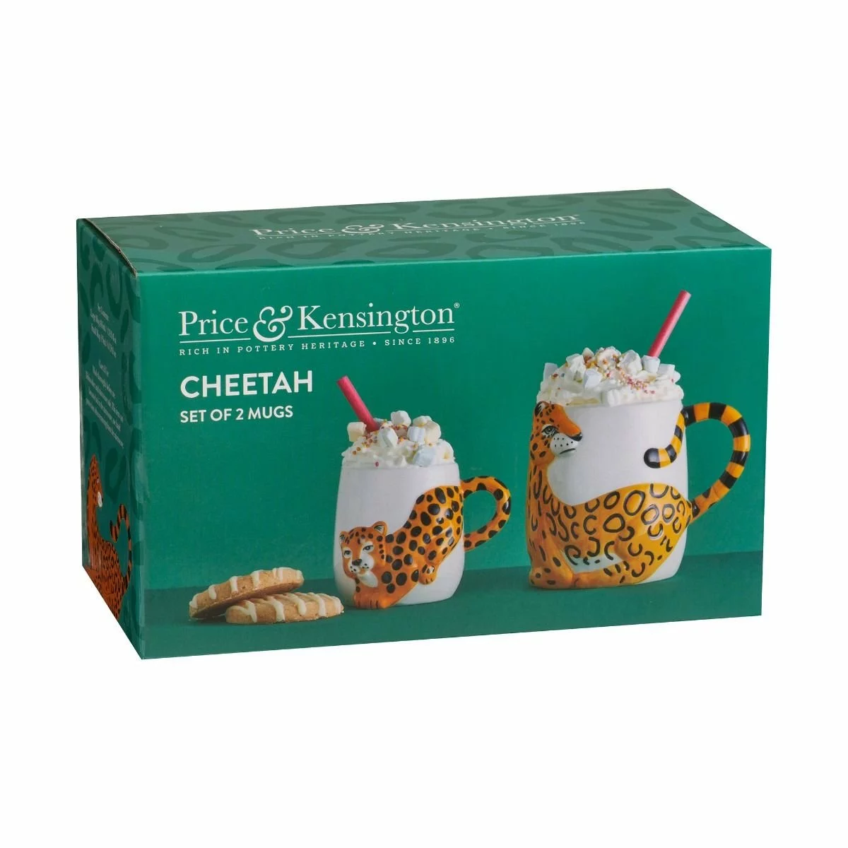 Price & Kensington Animal Mugs (Set Of 2) | Cheetah - Image 2