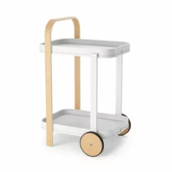 Umbra Bellwood Bar/Serving Cart | White-Natural