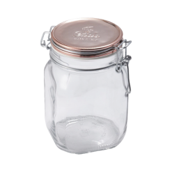 Bormioli Rocco 33.75oz Swing Top Fido Jar | Copper Lid