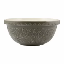 Mason Cash In The Forest S12 (4.25 Qt) Embossed Mixing Bowl | Fox (Grey)