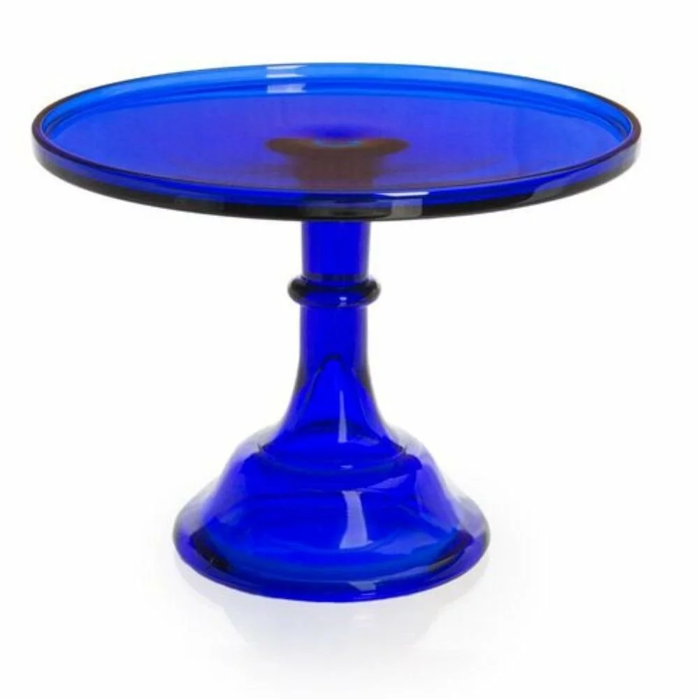 Mosser Glass 10" Cake Plate | Cobalt