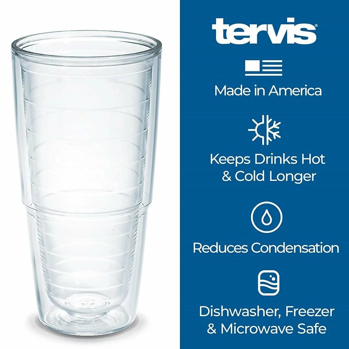 Tervis® 24oz Double-Walled Insulated Tumbler With Lid | Fiesta® Dots - Lapis - Image 3