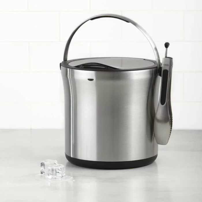OXO SteeL Ice Bucket & Tong Set - Image 4