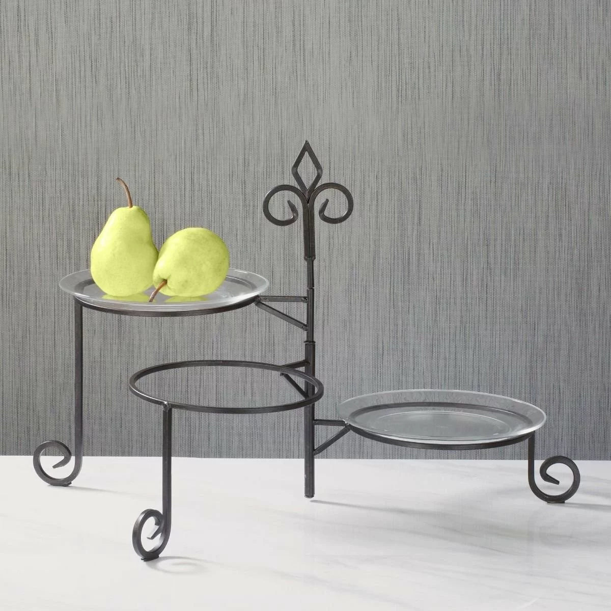 Tripar International Keller 3-Tier Swivel Plate Stand | Mahogany - Image 3