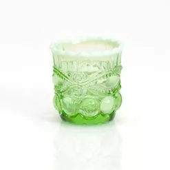Mosser Glass Eye Winker Toothpick Holder | Green Opal