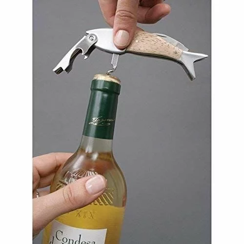 Kikkerland Corkscrew Bottle Opener | Fish - Image 2
