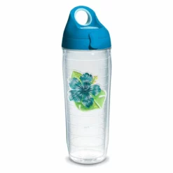 Tervis® 24oz Double-Walled Insulated Tumbler With Water Bottle Lid | Island Hibiscus - Teal
