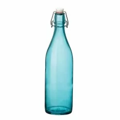 Bormioli Rocco 33.75oz Swing Top Giara Glass Bottle | Sky Blue
