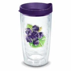 Tervis® 16oz Double-Walled Insulated Tumbler With Lid | Island Hibiscus - Purple