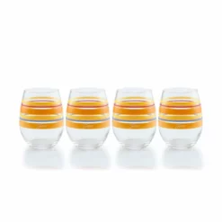 Fiesta® 15oz Stemless Glassware (Set Of 4) | Sienna Sunset