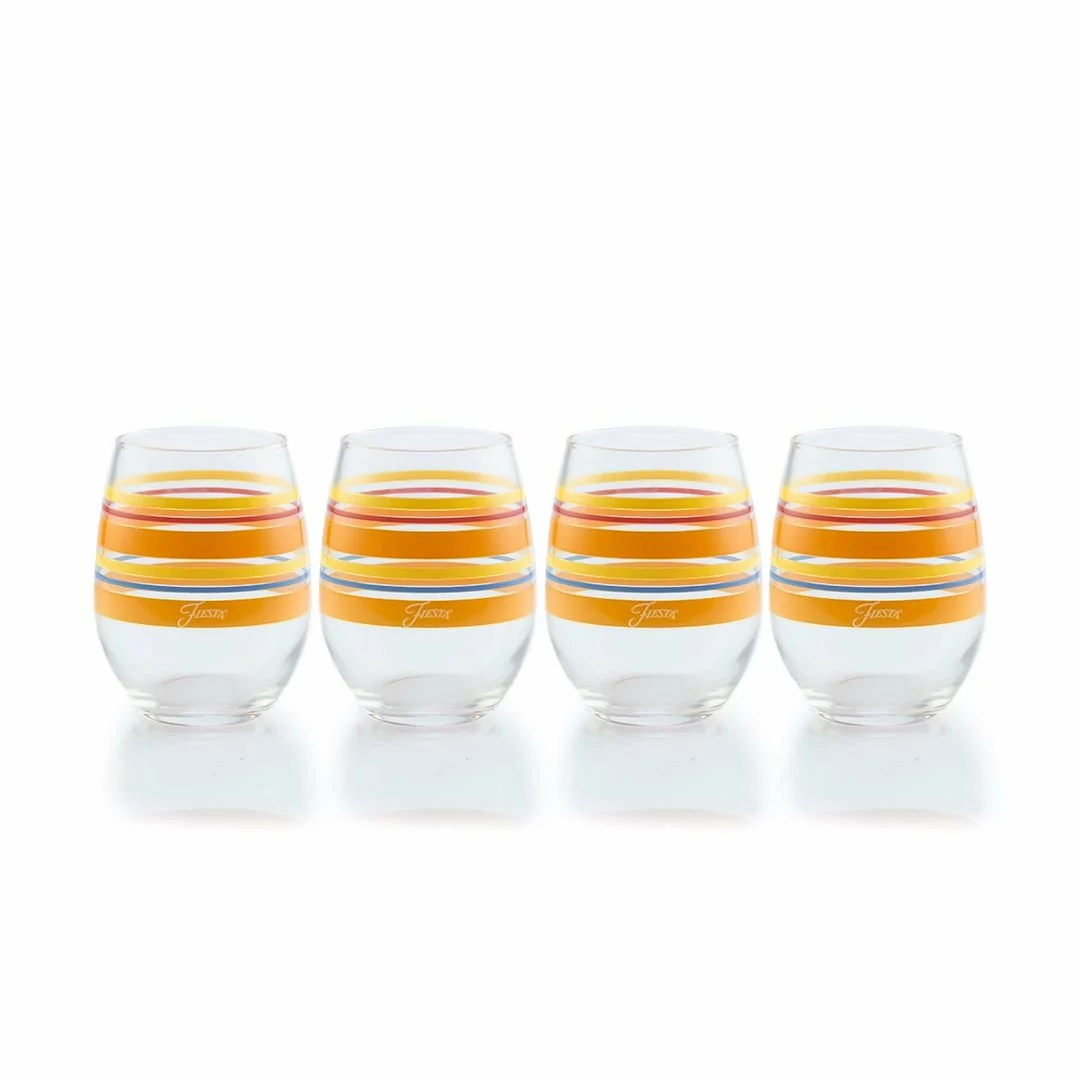 Fiesta® 15oz Stemless Glassware (Set Of 4) | Sienna Sunset