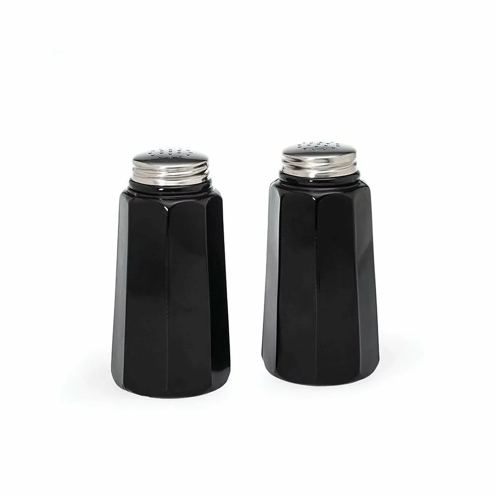 Mosser Glass Panel Salt And Pepper Shakers | Black Raspberry