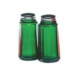 Mosser Glass Panel Salt And Pepper Shakers | Hunter Green