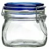 Bormioli Rocco 0.5L Swing Top Fido Canning Jar | Blue Lid