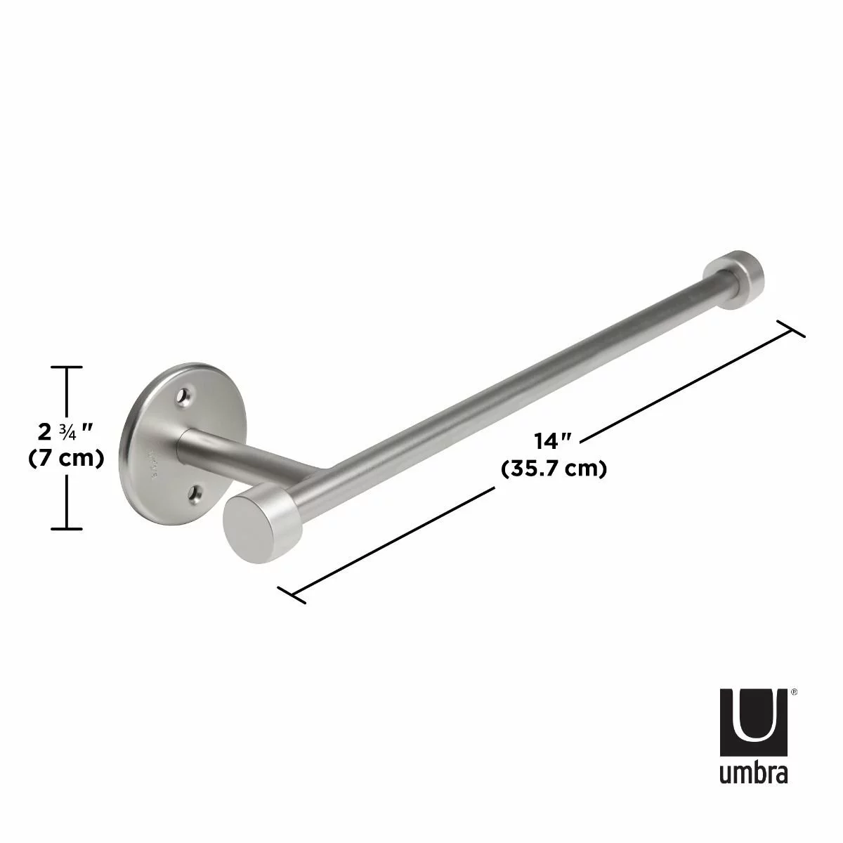 Umbra Cappa Wall Mounted Paper Towel Holder | Nickel - Image 7