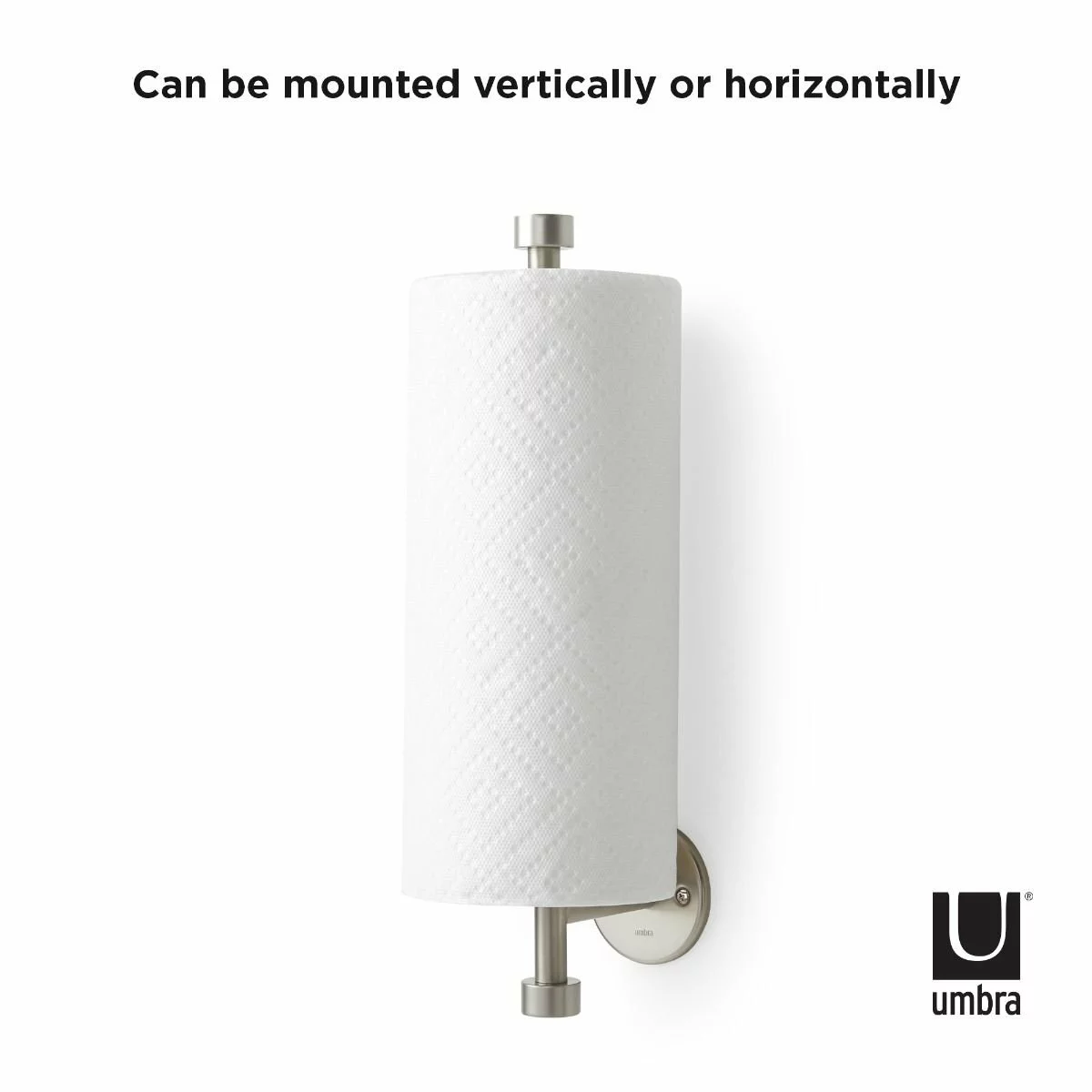 Umbra Cappa Wall Mounted Paper Towel Holder | Nickel - Image 11