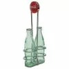 TableCraft 1oz Coca-Cola Salt & Pepper Shakers | Green Tinted Glass With Retro Rack