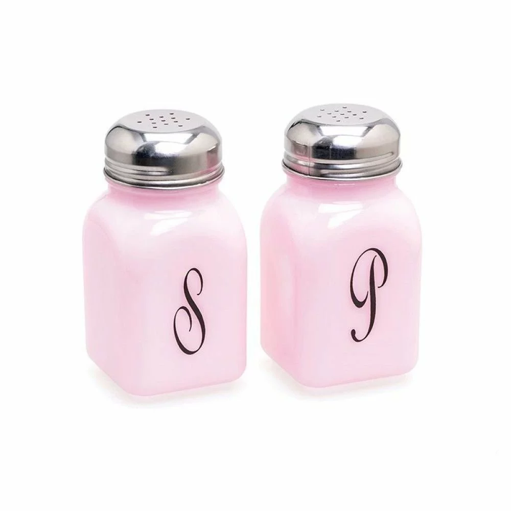 Mosser Glass Monogram Salt & Pepper Set | Crown Tuscan