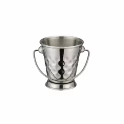 Winco 3" X 3.125" Mini Pail | Hammered Stainless Steel