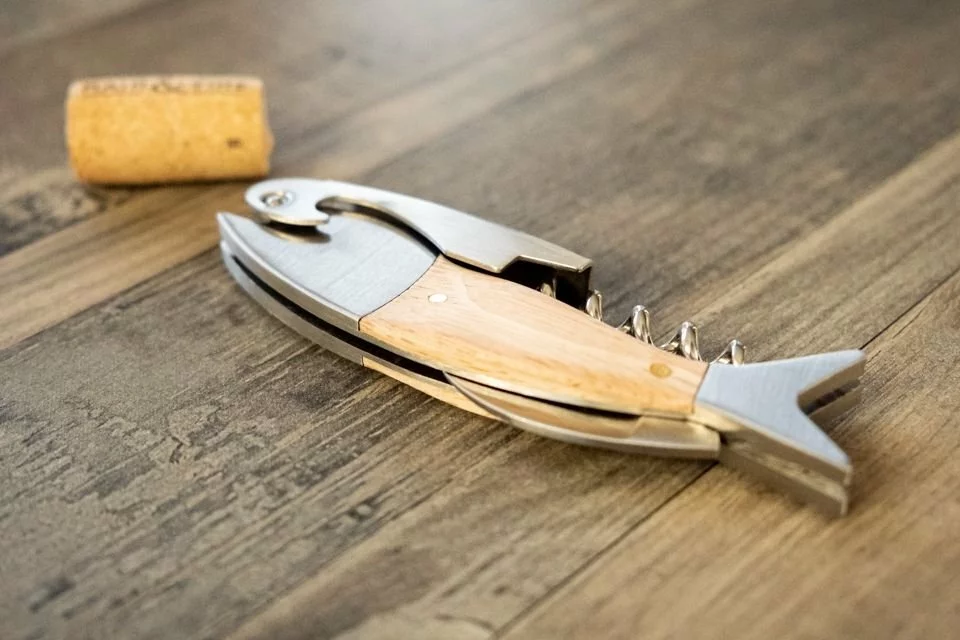 Kikkerland Corkscrew Bottle Opener | Fish - Image 3