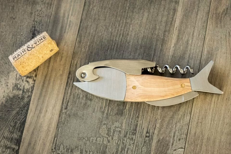 Kikkerland Corkscrew Bottle Opener | Fish - Image 4