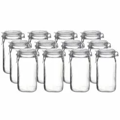 Bormioli Rocco 1.5L Swing Top Fido Canning Jar | Set Of 12