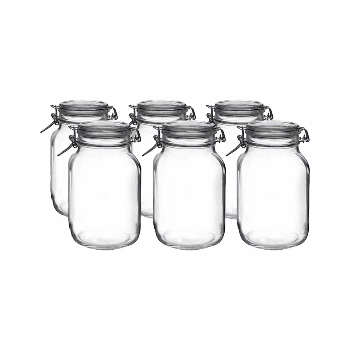 Bormioli Rocco 2L Swing Top Fido Glass Jars | 6-pack