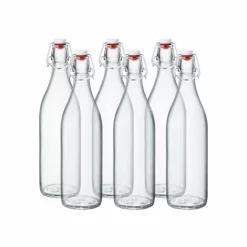 Bormioli Rocco 33.75oz Swing Top Giara Glass Bottles - Clear | 6-pack