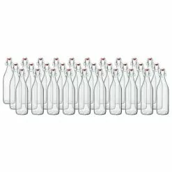 Bormioli Rocco 33.75oz Swing Top Giara Glass Bottles - Clear | 30-pack