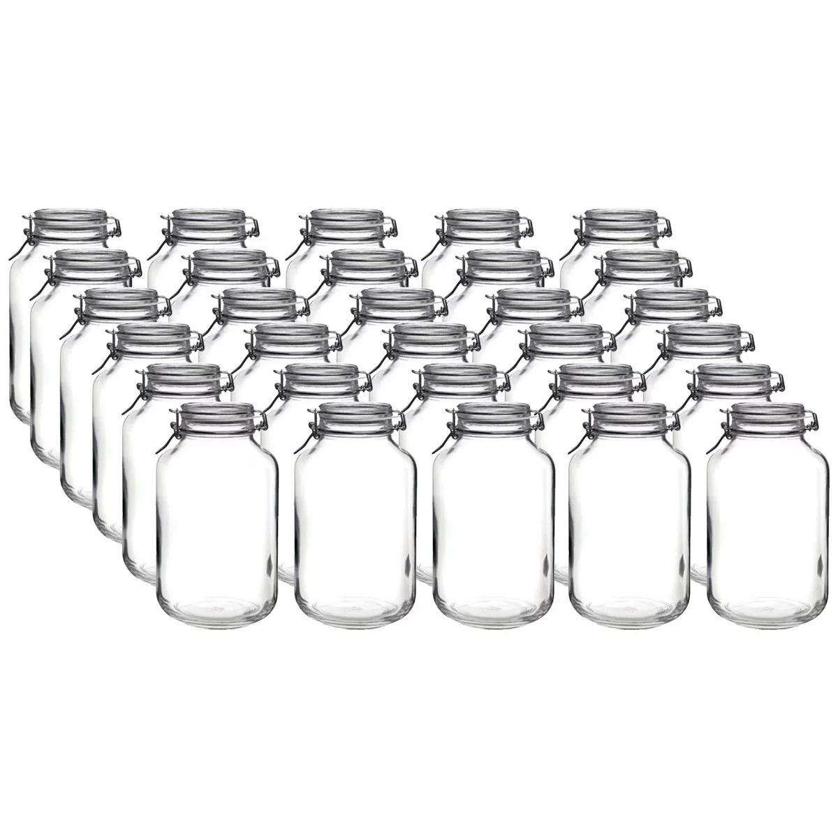 Bormioli Rocco 4L Swing Top Fido Glass Jars | 30-pack