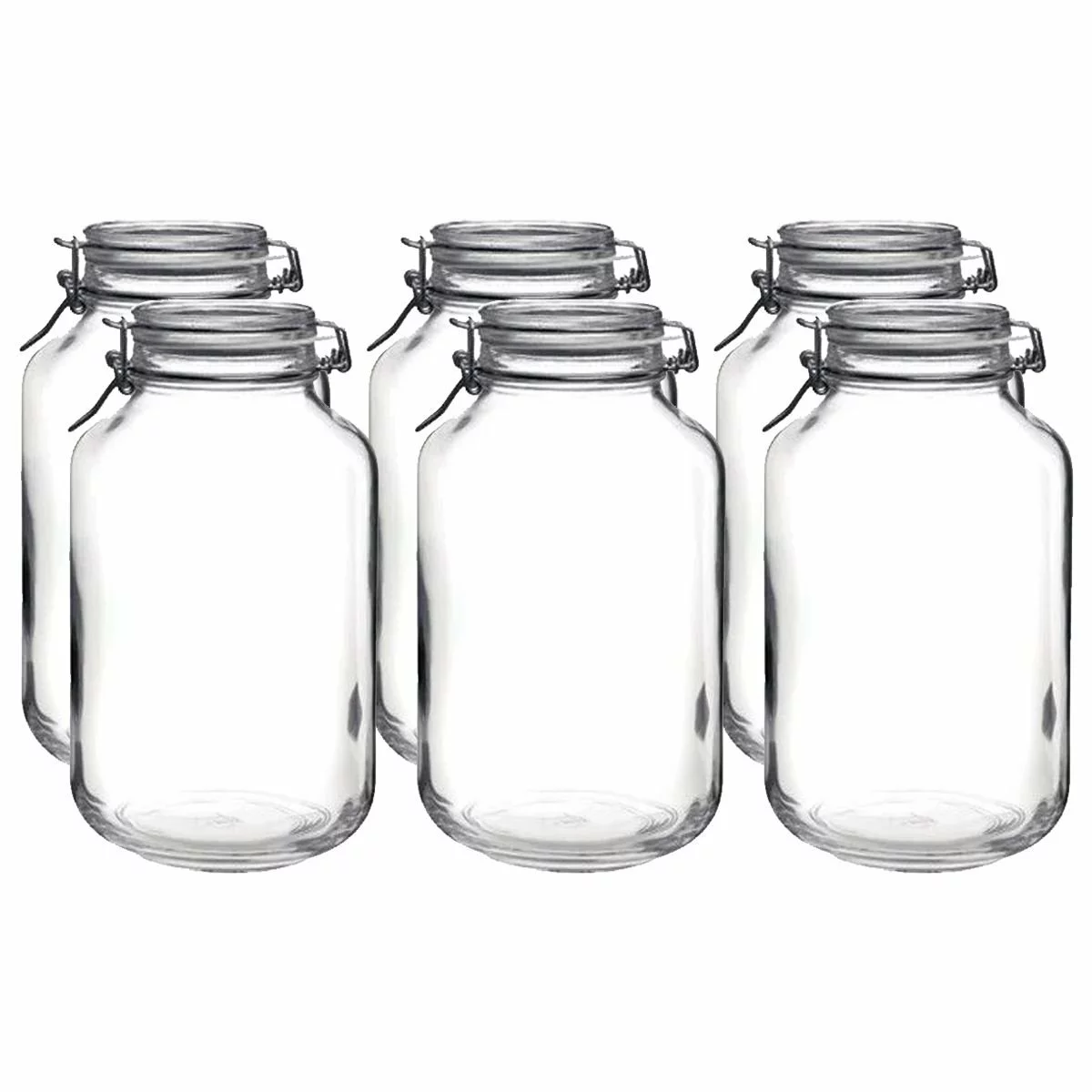 Bormioli Rocco 4L Swing Top Fido Glass Jars | 6-pack