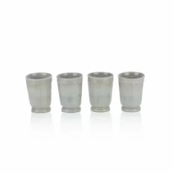 Mosser Glass 4-Piece 6oz Panel Tumbler Set | Marble