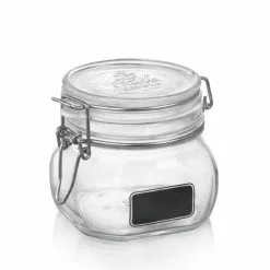 Bormioli Rocco 17oz Swing Top Storage Jar W/Chalkboard Label