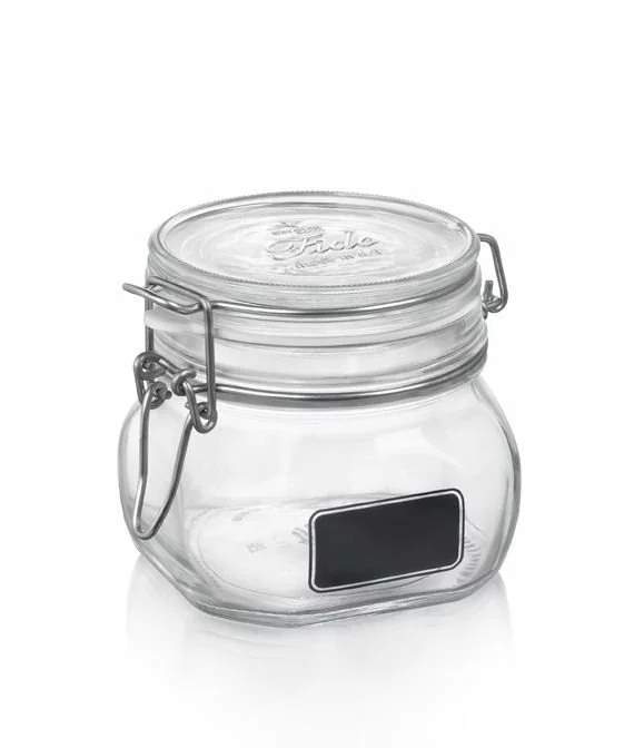 Bormioli Rocco 17oz Swing Top Storage Jar W/Chalkboard Label