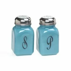 Mosser Glass Monogram Salt & Pepper Set | Georgia Blue