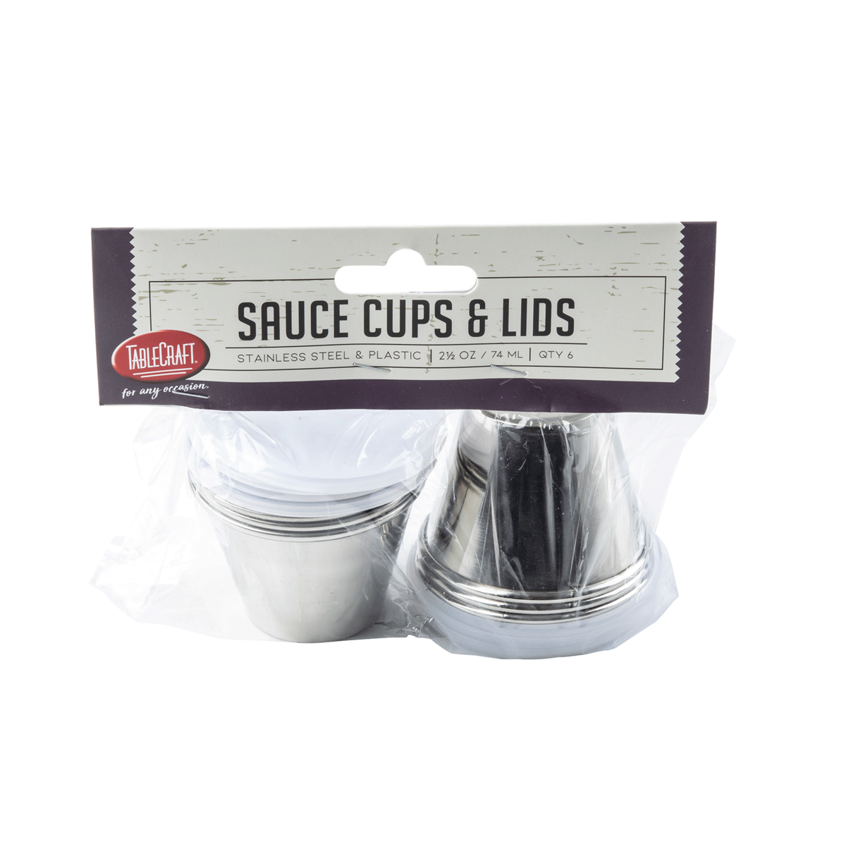 TableCraft 2.5oz Dipping Cups With Lids | Set Of 6 - Image 3