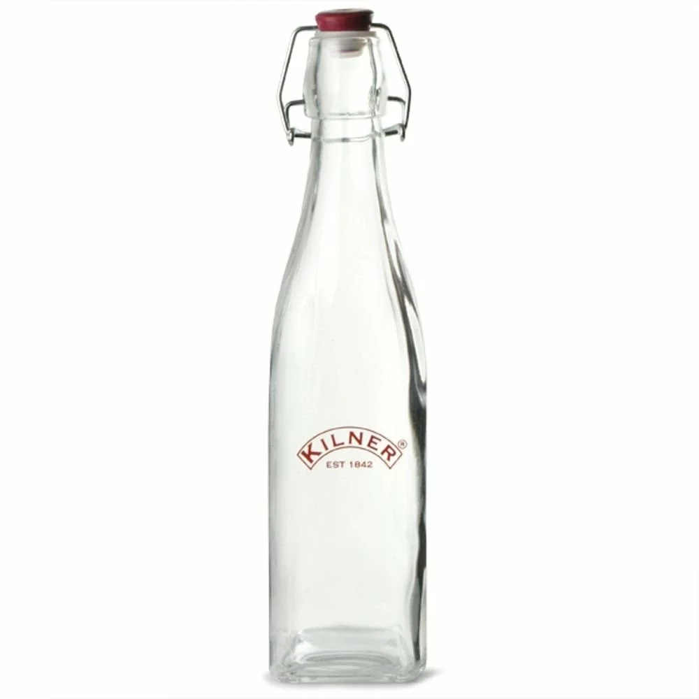 Kilner Swing Top Square Glass Bottle | 18.5oz