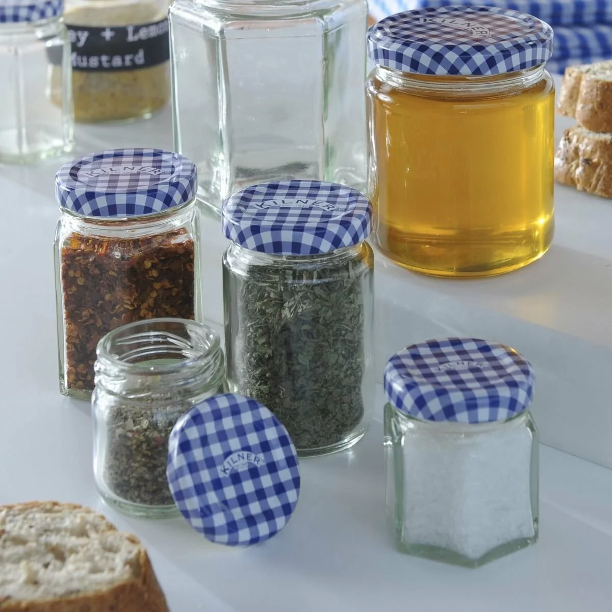 Kilner Twist Top Hexagonal Jar (Blue) | 3.7oz - Image 2