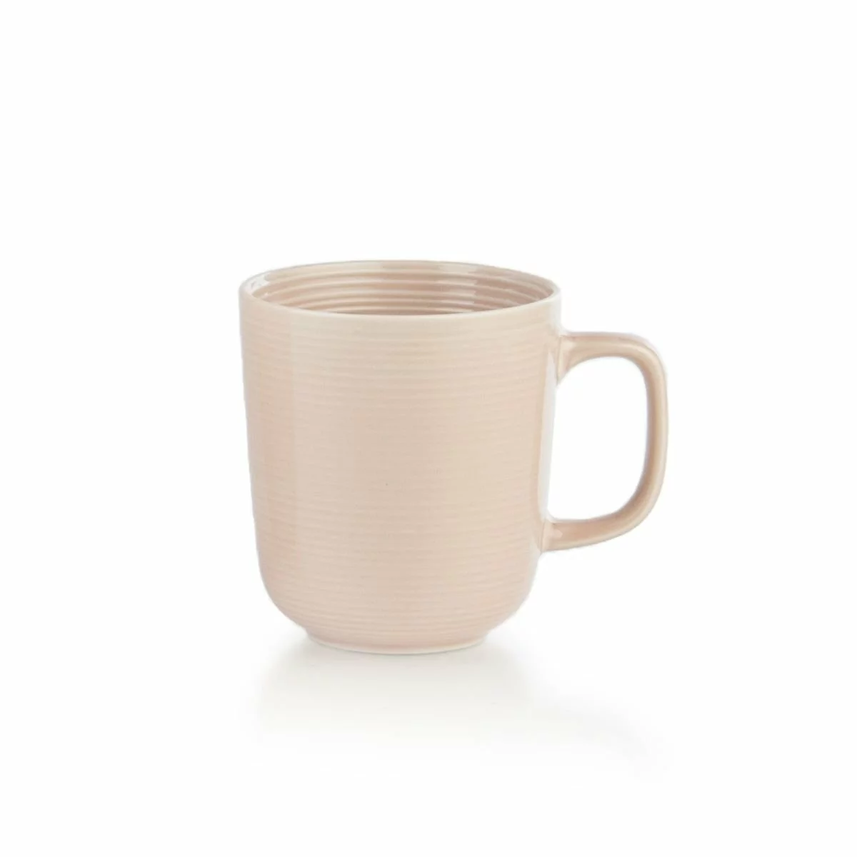 Everything Kitchens Modern Colorful Neutrals - Rippled 12oz Mugs (Set Of 4) - Glazed | Blush Pink - Image 2