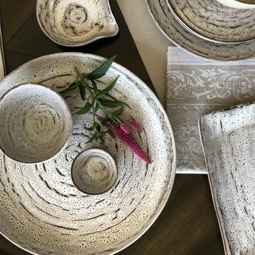 Carmel Ceramica Truffle 14" Round Serving Platter - Image 2