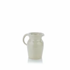 Martinez Pottery Hand Turned Stoneware Half Gallon Belly Pitcher | Natural