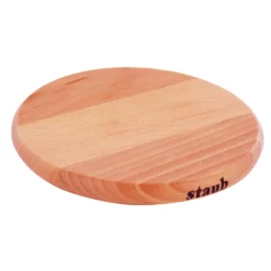 Staub 6" Round Magnetic Wooden Trivet | Medium