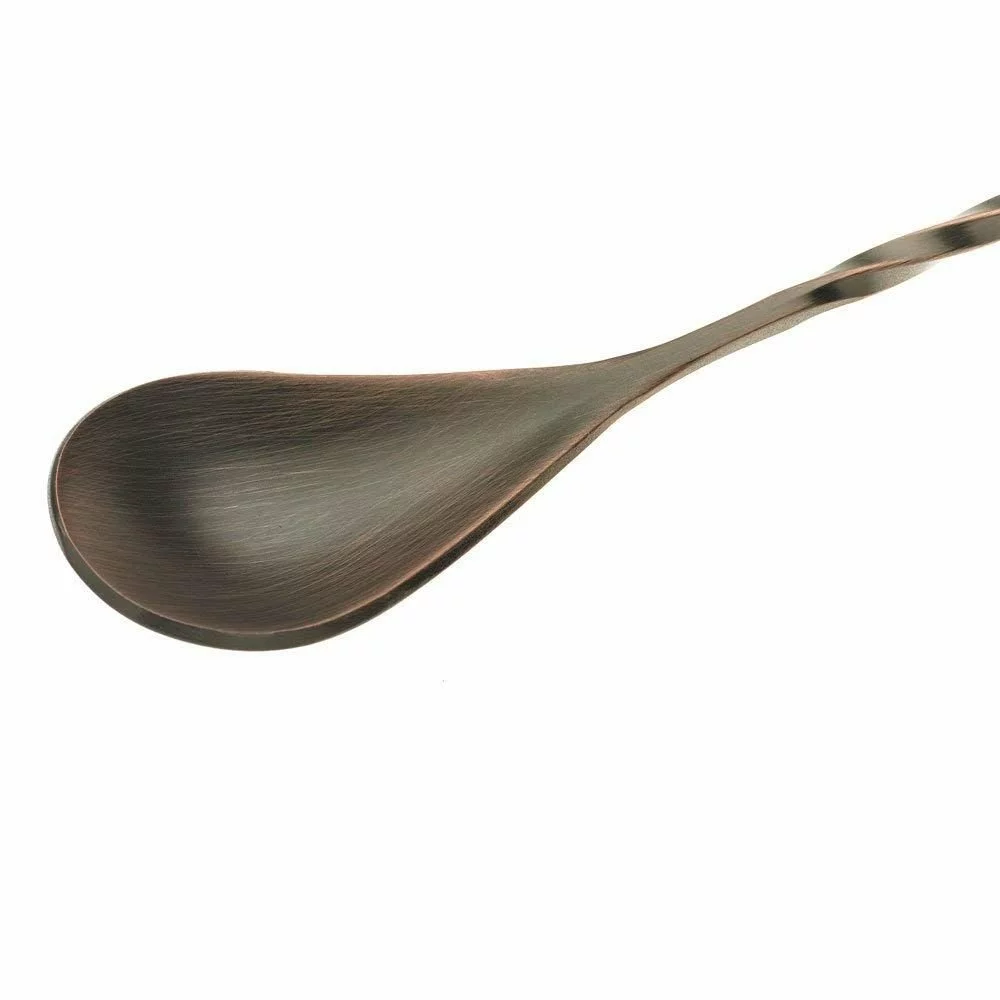 Mercer Barfly 15.75" Bar Spoon With Fork | Antique Copper - Image 3