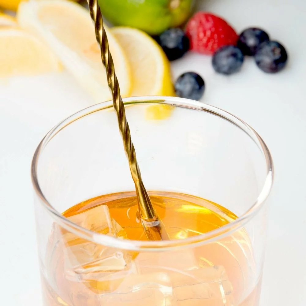 Mercer Barfly 15.75" Classic Bar Spoon | Gold Plated - Image 4