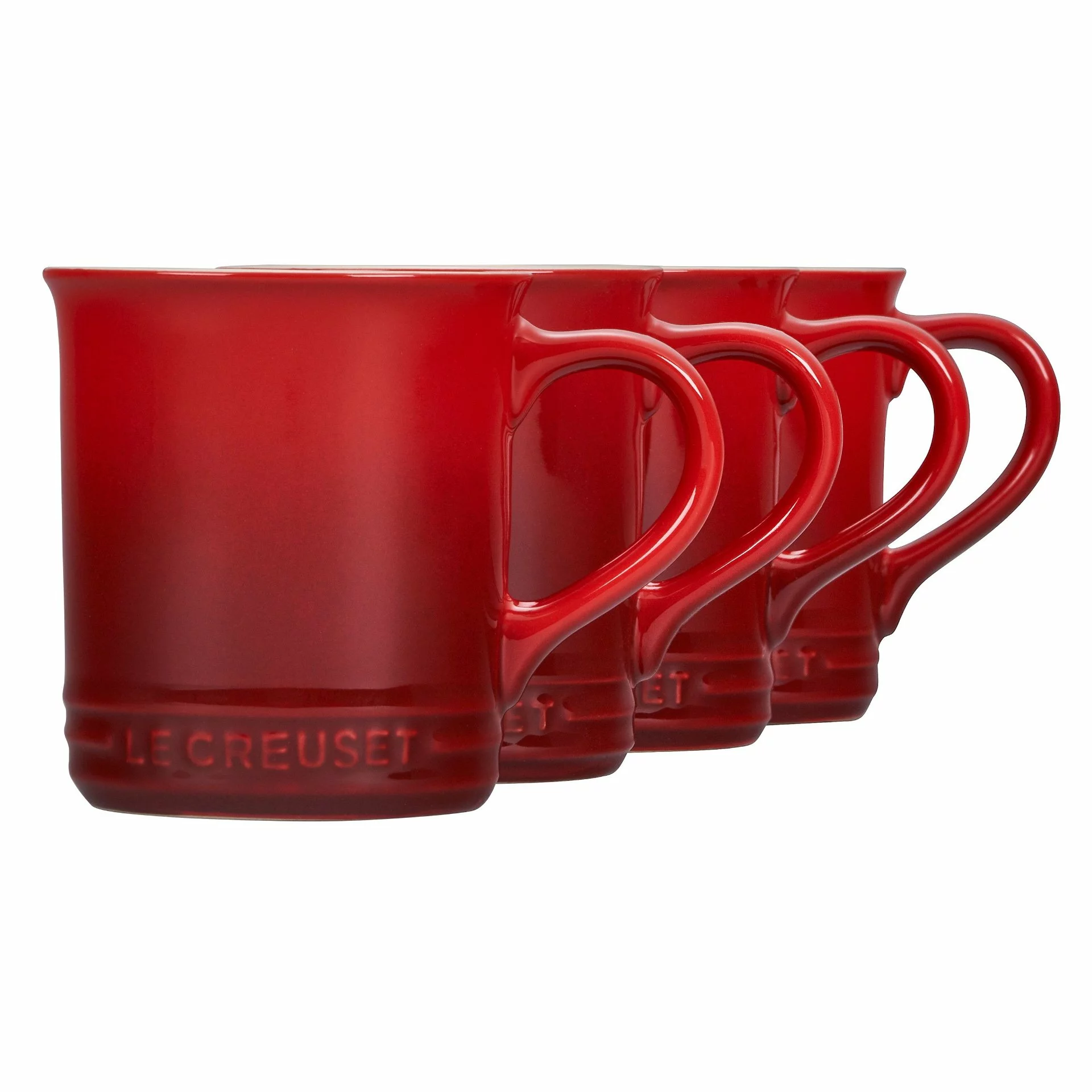 Le Creuset 14oz Mugs (Set Of 4) | Cerise/Cherry Red - Image 2