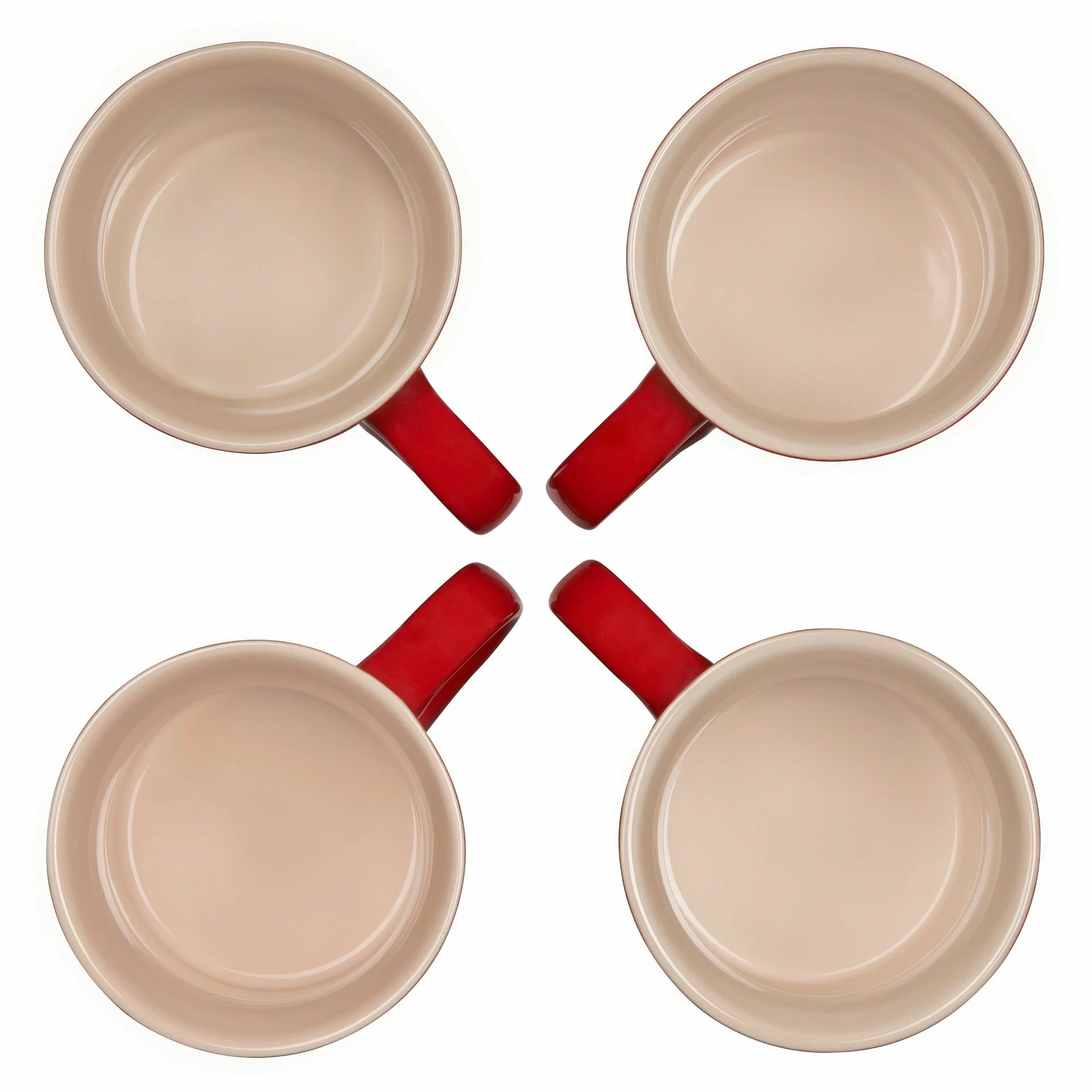 Le Creuset 14oz Mugs (Set Of 4) | Cerise/Cherry Red - Image 3