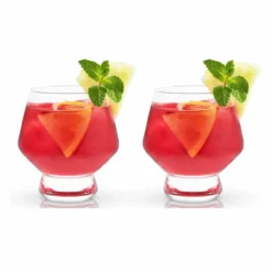 Viski® Footed Crystal Punch Cups