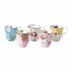 Royal Albert 100 Years 1950-1990 14.1oz Mug Set | 5-Piece