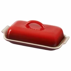 Le Creuset Heritage Butter Dish | Cerise/Cherry Red
