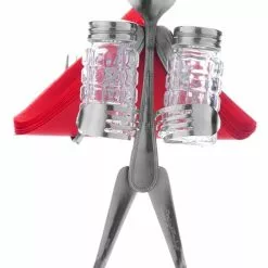 Forked Up Art Spoon Table Topper - Shaker And Napkin Holder